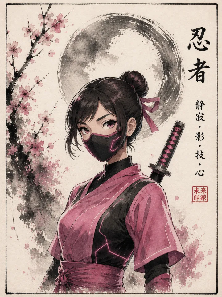Ilustración ninja de Alexandra