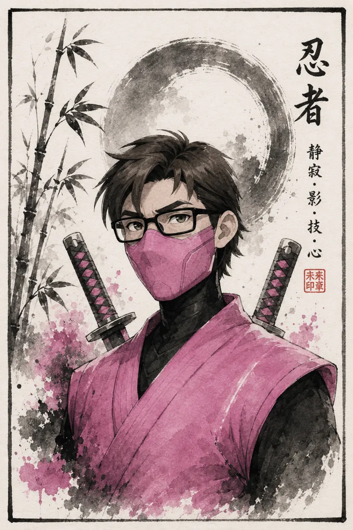 Ilustración ninja de Fernando