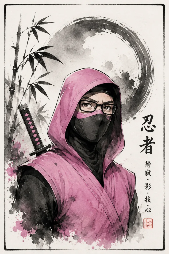 Ilustración ninja de Juan